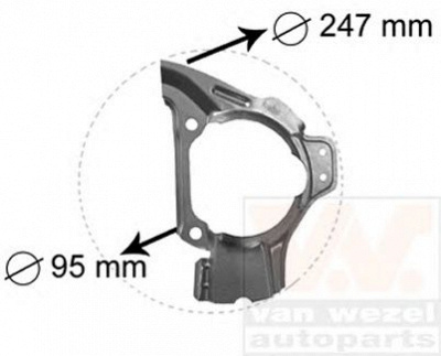 VAN WEZEL 1754371 -  Отражатель, диск тормозного механизма